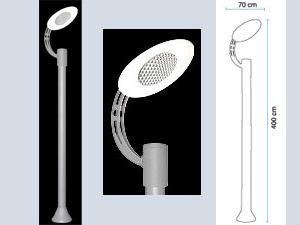 Silindir Kafalı Endirek Bahçe Aydınlatması